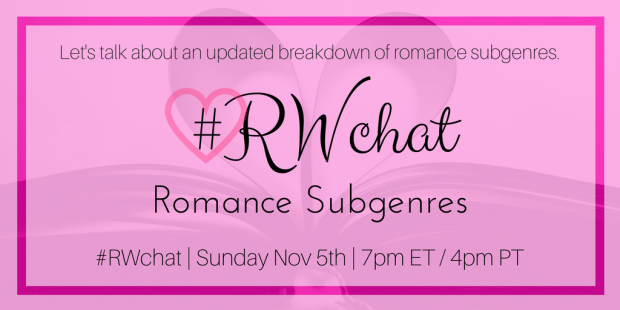 romance writer chat topic romance subgenres